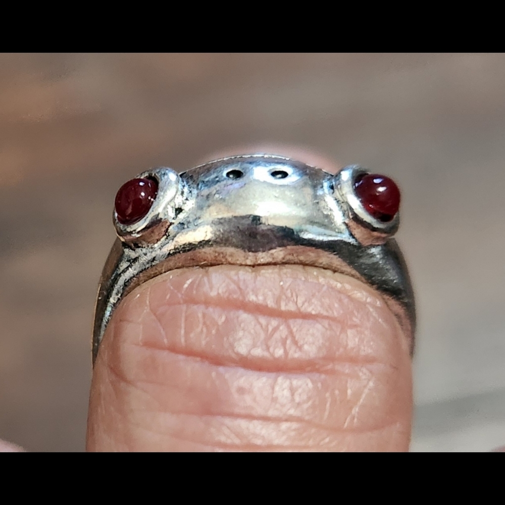 Sterling Silver Frog Ring - image 7